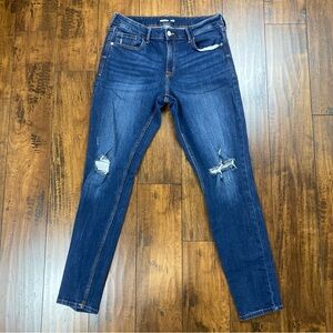OLD NAVY Rockstar Super Skinny Women’s Jeans Stretchy Dark Wash Size 12 Long